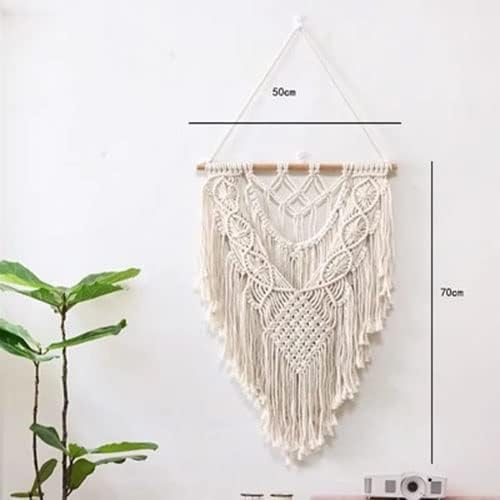 LXHELIVERY Wall Hanging Tapestries Hangings Handmade Cotton Rope Wall Tapestry, Woven Tassels Yarn Tapestries, for Bedroom Or Wedding, Tapestry Wedding Decor,Decorations (Color : D)