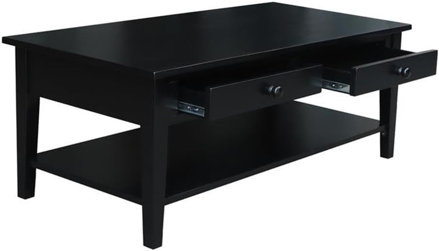 IC INTERNATIONAL CONCEPTS Spencer Black Wood Coffee Table