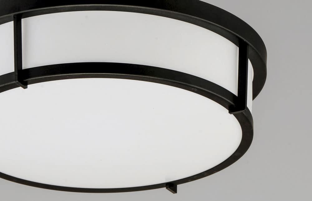 Maxim Lighting Rogue 2-Light 13' Flush Mount Ceiling Light | Satin Nickel Finish | Modern Flush Mount for Hallways and Bedrooms | Low Profile Ceiling Mount | 10272WTSN