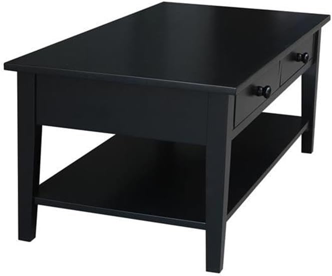 IC INTERNATIONAL CONCEPTS Spencer Black Wood Coffee Table