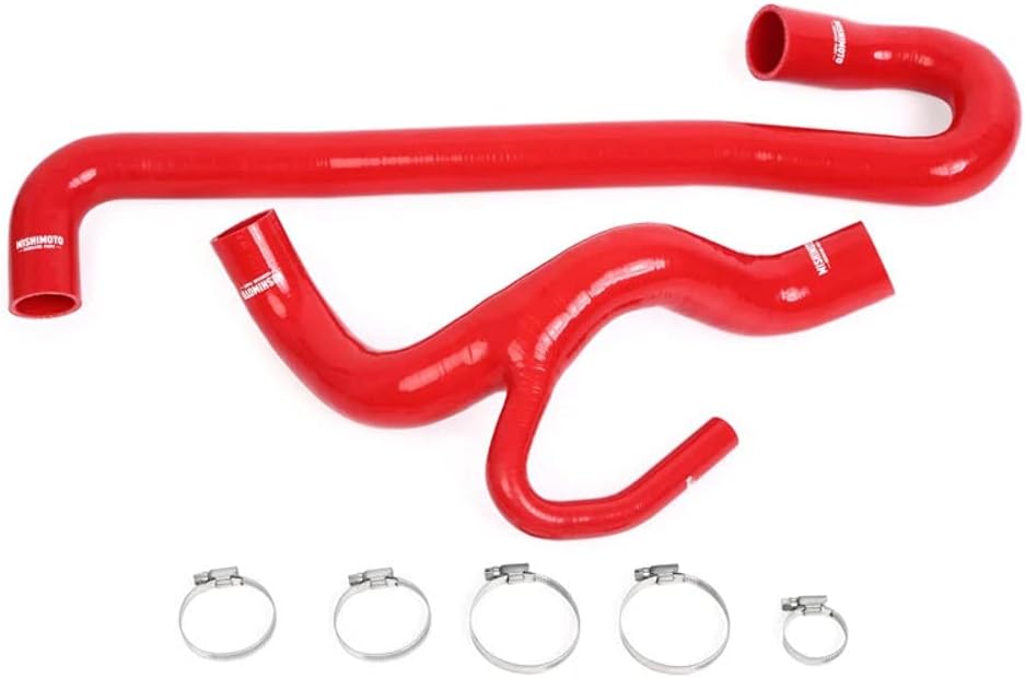Mishimoto MMHOSE-WK2-12RD Silicone Radiator Hose Kit Compatible With Jeep Grand Cherokee 6.4L 2012+ Red