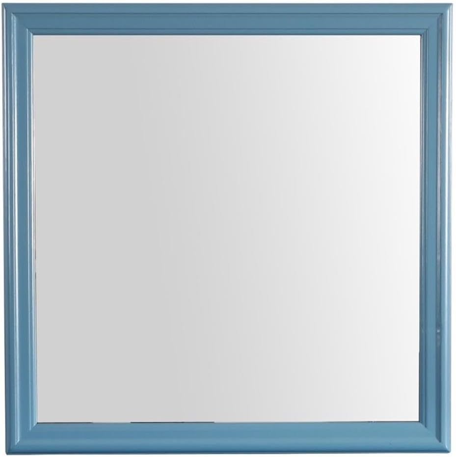 Glory Furniture Louis Phillipe Mirror in Teal