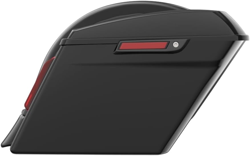 Advanblack Color Matched Stretched Bags, Lids Black Latch Hardware for '23-'24 Harley Touring CVO & 2024 Street Glide, Road Glide (Vivid Black)