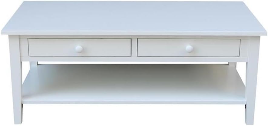 IC INTERNATIONAL CONCEPTS Spencer White Wood Coffee Table