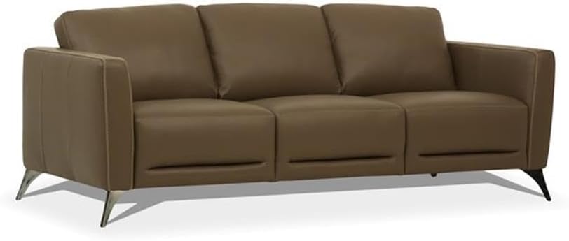 Acme Malaga Leather Sofa in Espresso Chocolate