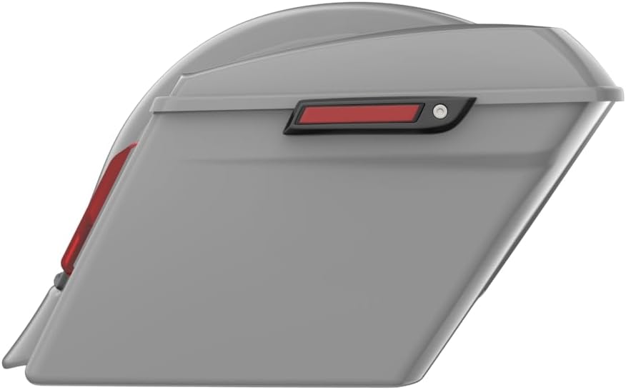 Advanblack Color Matched Stretched Bags, Lids Black Latch Hardware for '23-'24 Harley Touring CVO & 2024 Street Glide, Road Glide (Billiard Gray)