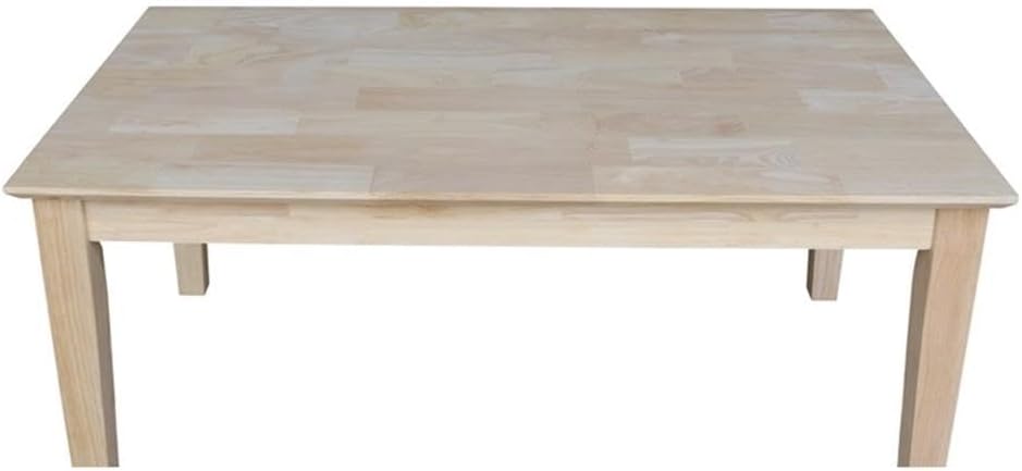 International Concepts Whitewood Tall Shaker Unfinished Coffee Table