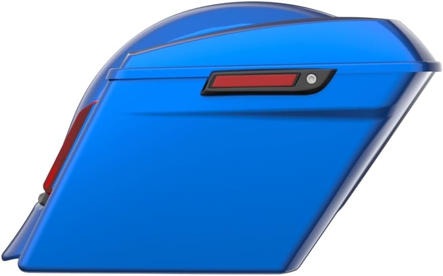 Advanblack Color Matched Stretched Bags, Lids Black Latch Hardware for '23-'24 Harley Touring CVO & 2024 Street Glide, Road Glide (Blue Burst)