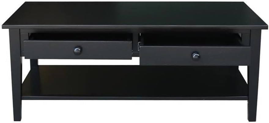 IC INTERNATIONAL CONCEPTS Spencer Black Wood Coffee Table
