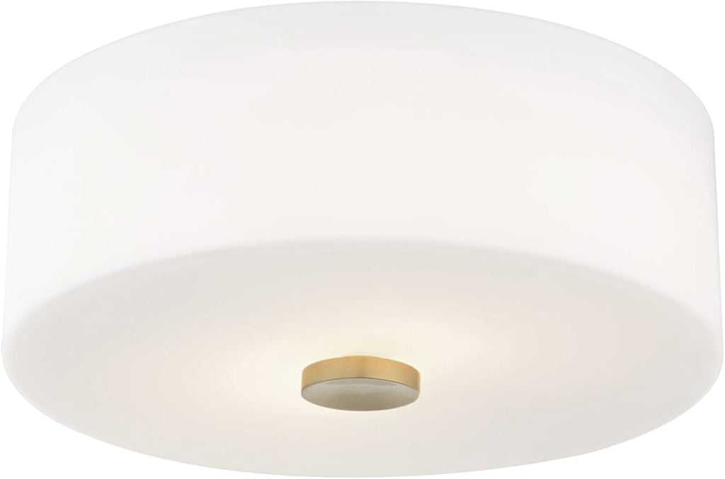 Mitzi H146502-AGB Sophie - 2 Light Flush Mount 4.5 inches Tall and 11.75 inches Wide - Aged Brass