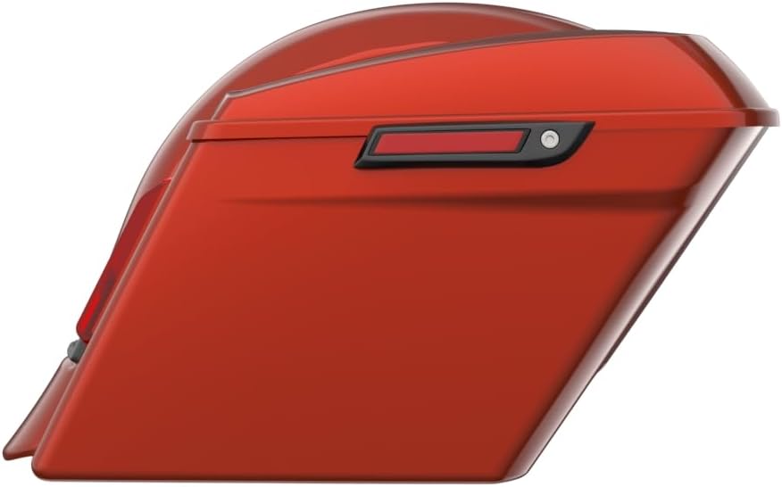 Advanblack Color Matched Stretched Bags, Lids Black Latch Hardware for '23-'24 Harley Touring CVO & 2024 Street Glide, Road Glide (Red Rock)