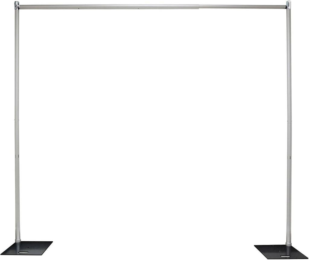 Pipe and Drape Photobooth Wedding Party Convention Tradeshow Backdrop Kit Framework ONLY (8x10Fixed) Upgraded Version