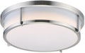 Maxim Lighting Rogue 2-Light 13' Flush Mount Ceiling Light | Satin Nickel Finish | Modern Flush Mount for Hallways and Bedrooms | Low Profile Ceiling Mount | 10272WTSN
