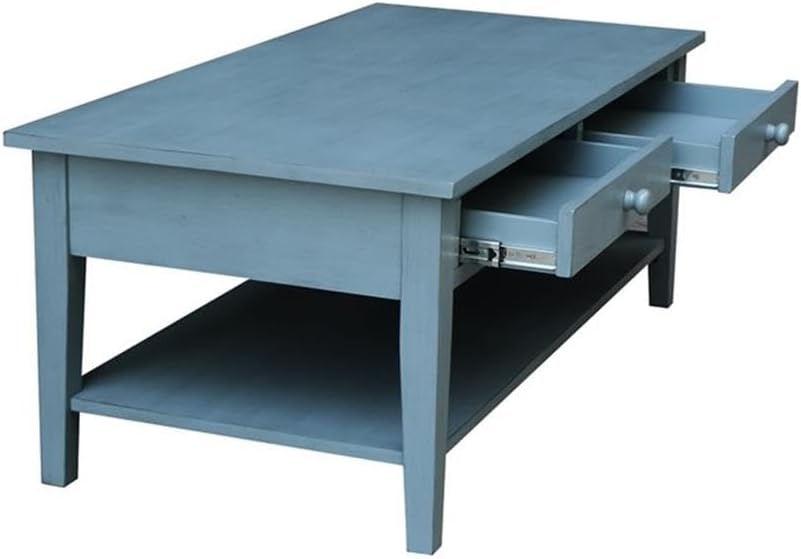 IC INTERNATIONAL CONCEPTS Spencer Blue Wood Coffee Table