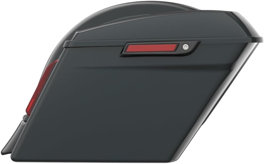 Advanblack Color Matched Stretched Bags, Lids Black Latch Hardware for '23-'24 Harley Touring CVO & 2024 Street Glide, Road Glide (Iron Horse Metallic)