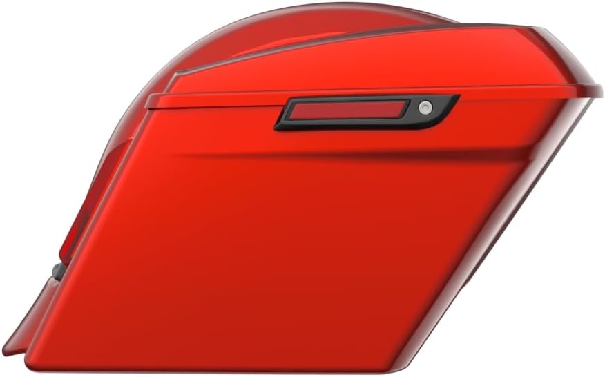 Advanblack Color Matched Stretched Bags, Lids Black Latch Hardware for '23-'24 Harley Touring CVO & 2024 Street Glide, Road Glide (Whiskey Fire)