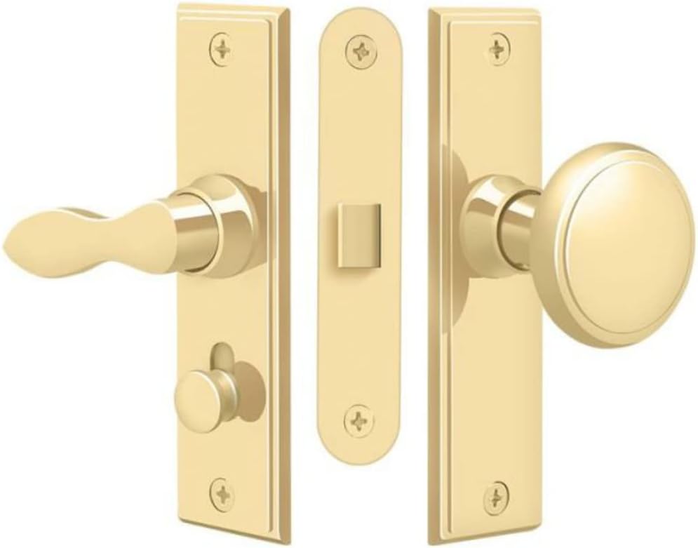 Deltana SDML334CR003 Storm Door Latch; Square; Mortise Lock; Lifetime Brass Finish
