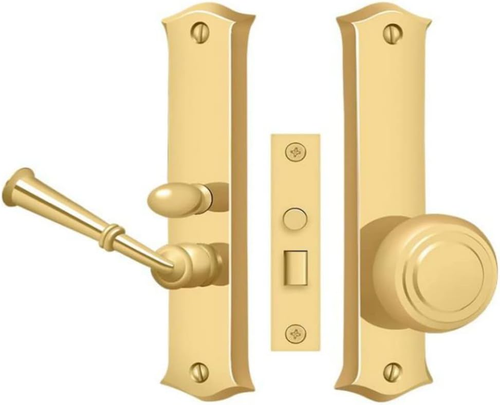 Deltana SDL688CR003 Storm Door Latch; Classic; Mortise Lock; Lifetime Brass Finish
