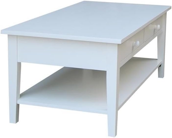 IC INTERNATIONAL CONCEPTS Spencer White Wood Coffee Table