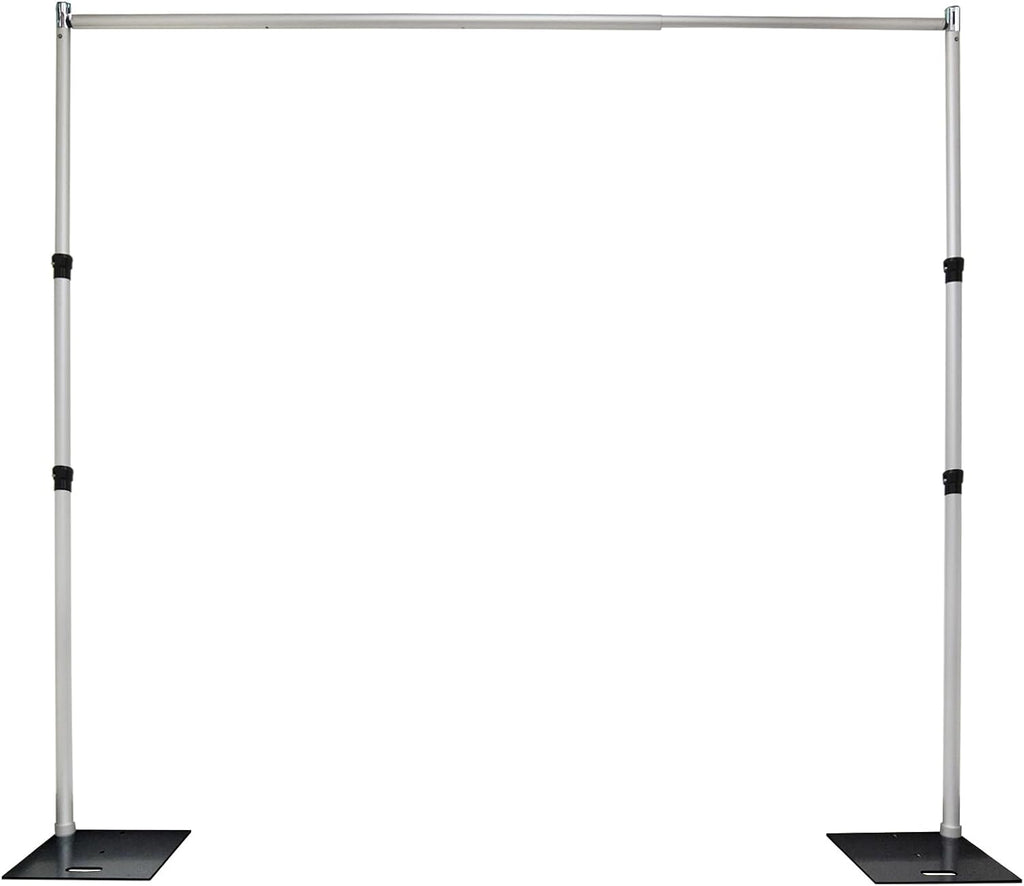 Pipe and Drape Backdrop Photobooth Wedding Party Convention Tradeshow Kit Framework ONLY (10x12ADJ) Upgraded Version