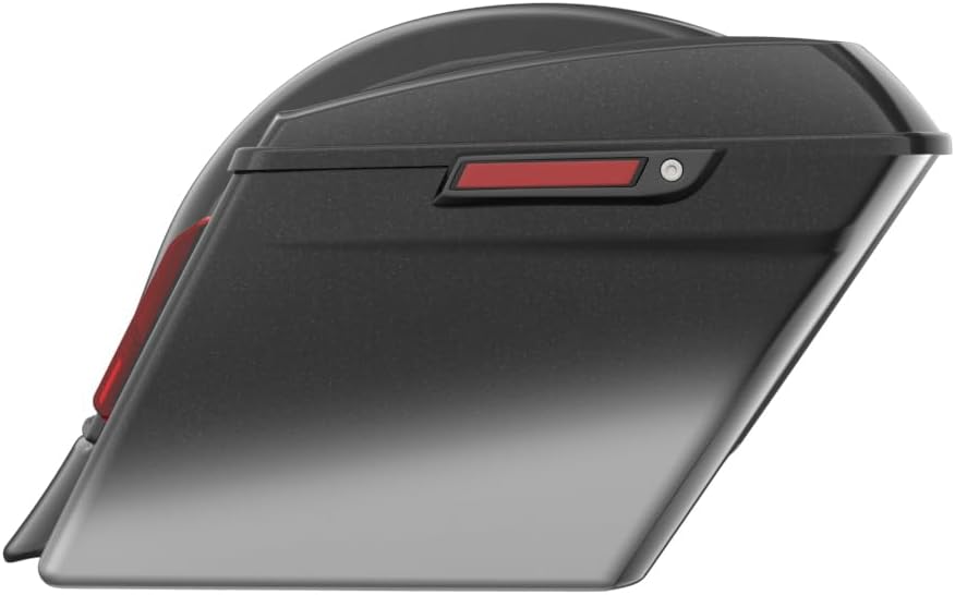 Advanblack Color Matched Stretched Bags, Lids Black Latch Hardware for '23-'24 Harley Touring CVO & 2024 Street Glide, Road Glide (Raven Fade)