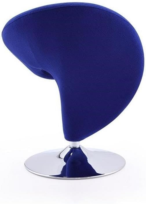 Manhattan Comfort Curl Swivel Accent Chair with 360° Turn, Fully Assembled, Upholstered in Wool Blend, Modern Ergonomic Design with Polished Chrome Base, Set of 8, Multi Color