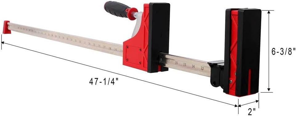 Parallel Clamp Set 12PCS, 24' (2pcs) + 40' (2pcs) Bar Clamps, with 4 Bench Dogs & 4 Framing Blocks, 1700 lbs Load Limit, 90° Cabinet Master Clamps for Woodworking, Glue-Up, DIY, Cabinet Assembly
