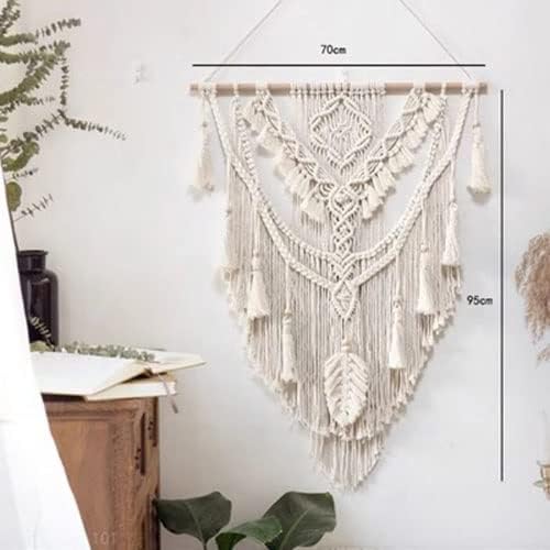 LXHELIVERY Large Wall Hanging Tapestries Hangings Hand Weaves Wall Decoration for Art Cotton Rope Wall Decor for Bedroom Living Room，BackdropTapestry Wedding Decor,Decorations (Color : G)