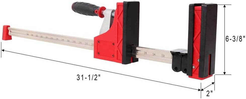 Parallel Clamp Set 12PCS, 24' (2pcs) + 40' (2pcs) Bar Clamps, with 4 Bench Dogs & 4 Framing Blocks, 1700 lbs Load Limit, 90° Cabinet Master Clamps for Woodworking, Glue-Up, DIY, Cabinet Assembly