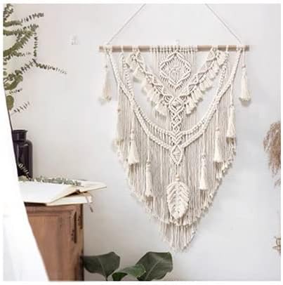 LXHELIVERY Large Wall Hanging Tapestries Hangings Hand Weaves Wall Decoration for Art Cotton Rope Wall Decor for Bedroom Living Room，BackdropTapestry Wedding Decor,Decorations (Color : G)