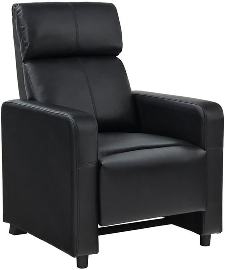 Coaster Home Furnishings - Toohey - Wood and Metal - 7-Piece Upholstered Theater Recliner with Tufted Backs, Pocket Coil Seating and Slim Track Arms - Living Room - Black - 600181-S5B
