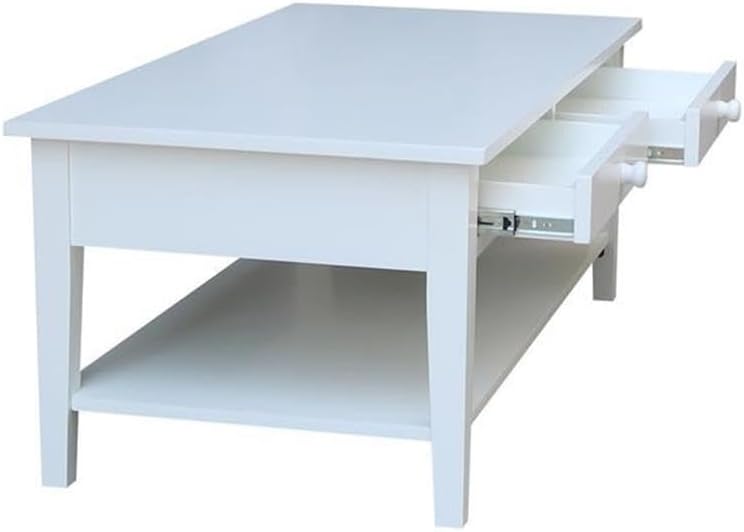 IC INTERNATIONAL CONCEPTS Spencer White Wood Coffee Table