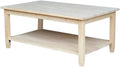 IC INTERNATIONAL CONCEPTS Solano Coffee Table Unfinished
