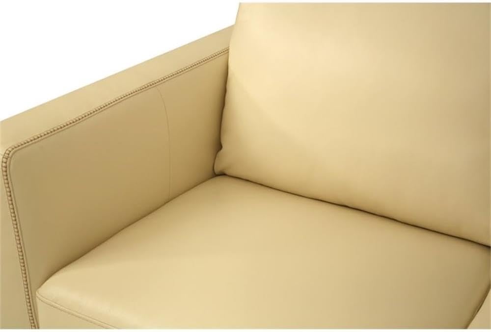 Acme Malaga Leather Sofa in Cream Beige