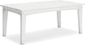 Signature Design by Ashley Hyland Wave Modern Weather Resistant HDPE Outdoor Coffee Table, White