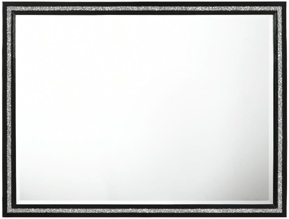 Acme Haiden Rectangular Wood Frame Dresser Mirror in Weathered Black