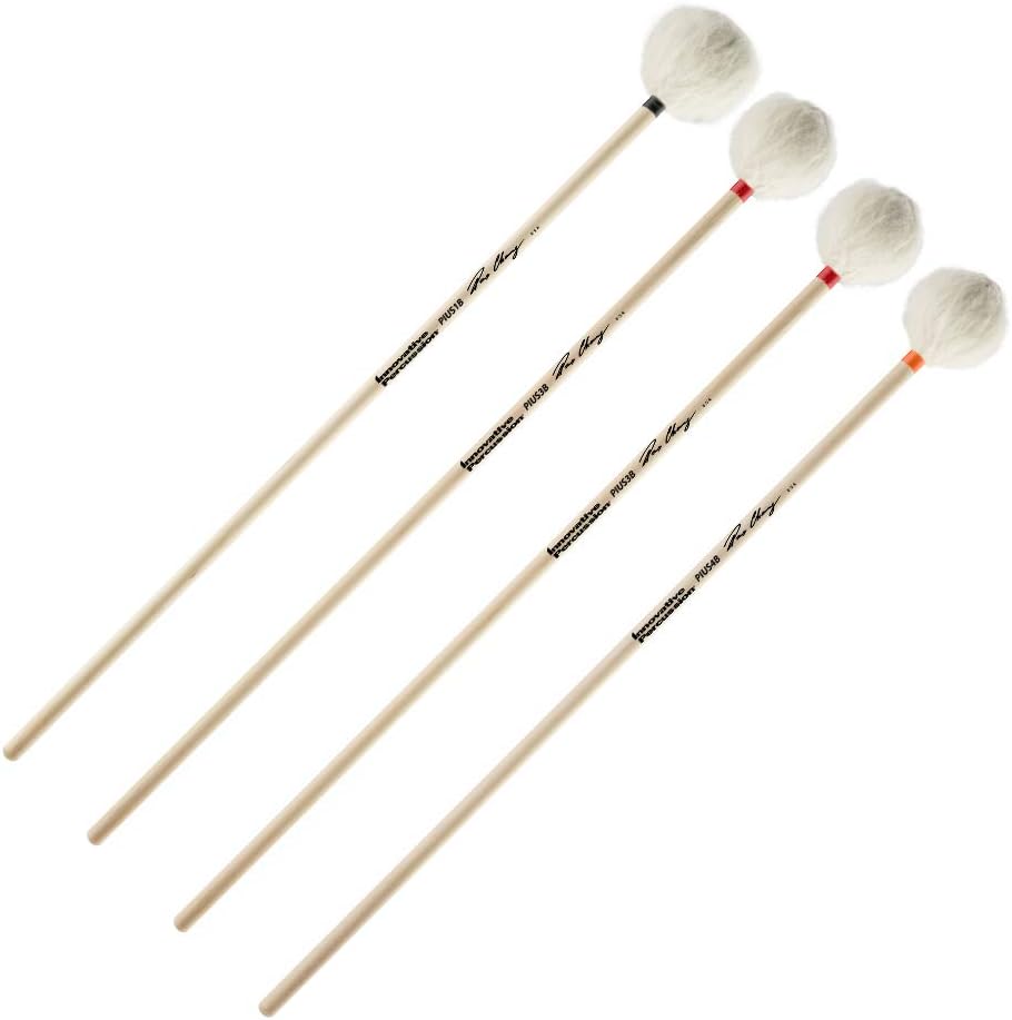 Innovative Percussion PIUSGSB Pius Cheung Graduated Marimba Mallet Set w/Birch Handles - White Yarn