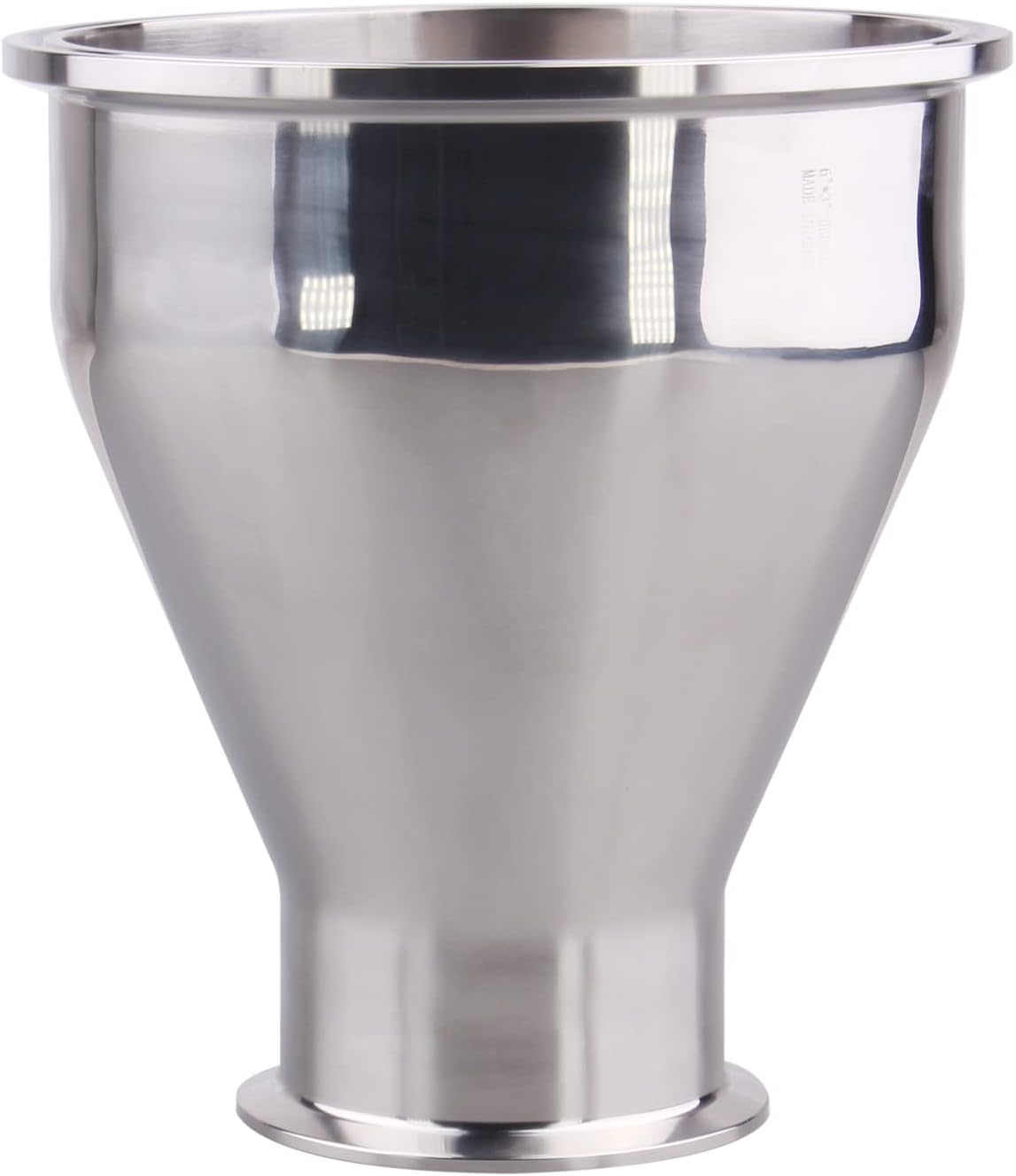 DERNORD Sanitary Fitting Reducer Fitting SUS304 Tri Clamp Ferrule Style 6' Tube OD to 3' Tube OD