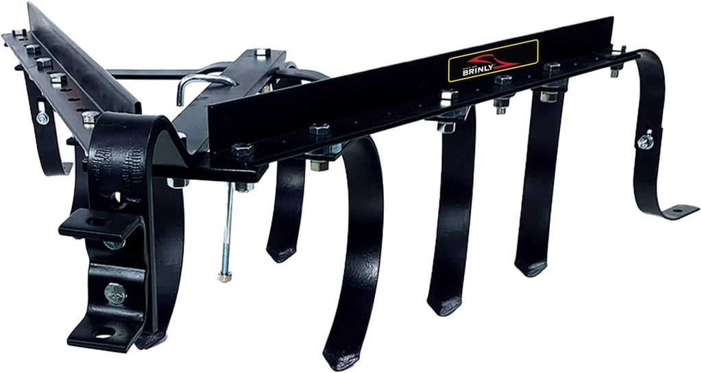 Brinly Sleeve Hitch Adjustable Tow Behind Cultivator, 18' by 40', Hammered Black