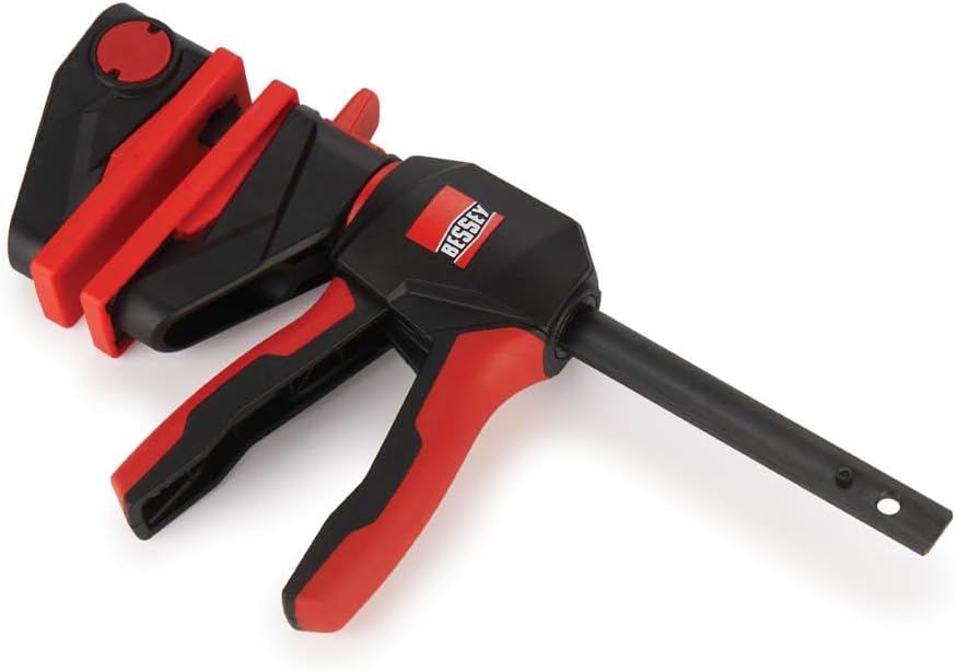 Bessey EHKL360, 6 In, Trigger Clamp and Spreader 360 Rotating Handle One-Hand Bar Clamps, Black (Pack of 6)
