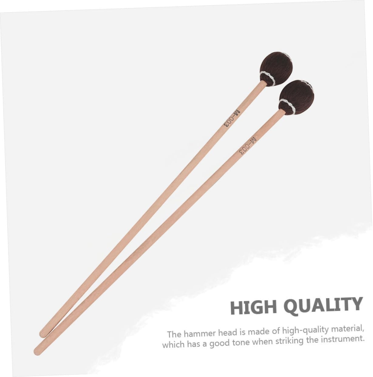 FAVOMOTO 20pcs Premium Marimba Mallets Maple Handle for Percussion Instruments Sturdy Grip for Beginners and Professionals Practice Tool for Music