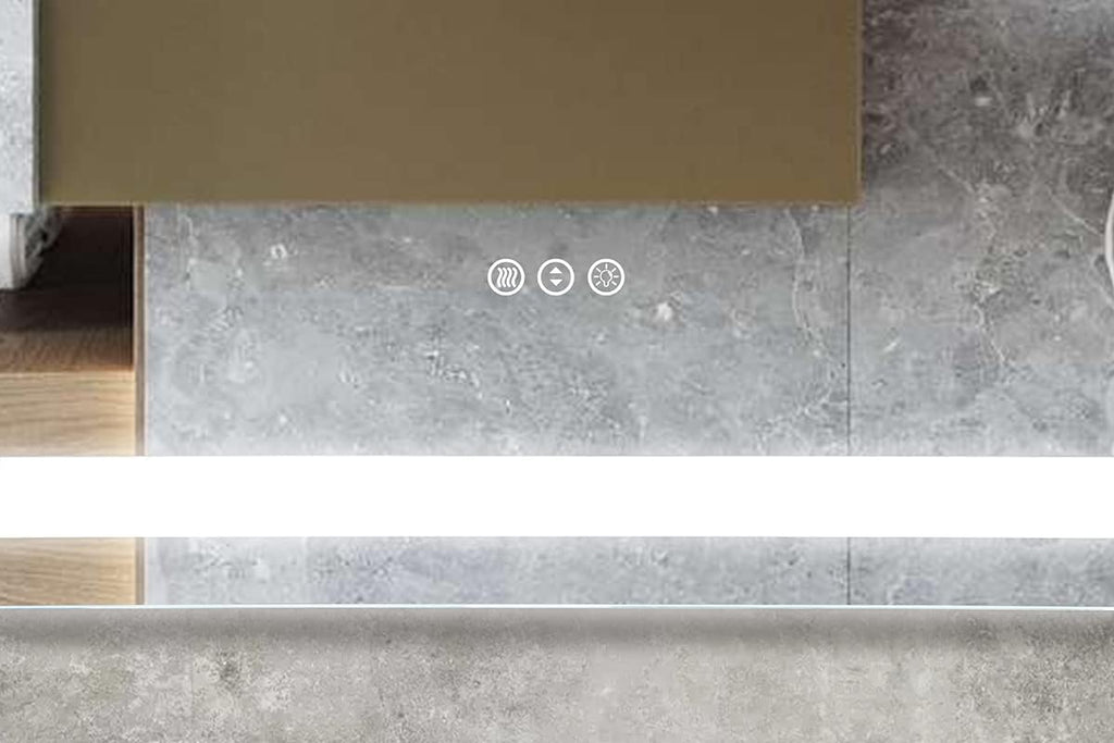 Prominence Home Luxury LED Bathroom/Wall Mirror with Front and Back Light, Anti-Fog, Shatter-Resistant and Adjustable Light Settings, 55 in x 30 in
