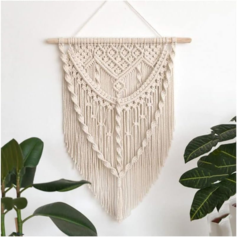 LXHELIVERY Large Wall Hanging Tapestries Hangings Hand Weaves Wall Decoration for Art Cotton Rope Wall Decor for Bedroom Living Room，BackdropTapestry Wedding Decor,Decorations (Color : B)