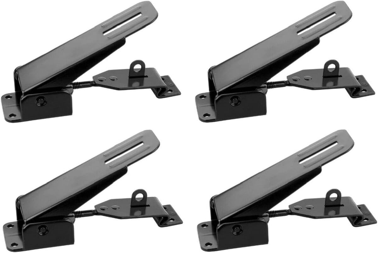11845 x 4 11845 Fold Down Pop Up Camper Latch and Catch - Black- 4 Pack 11845 x 4