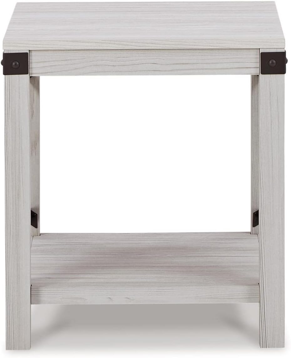 Signature Design by Ashley Bayflynn Modern Farmhouse End Table, Whitewash