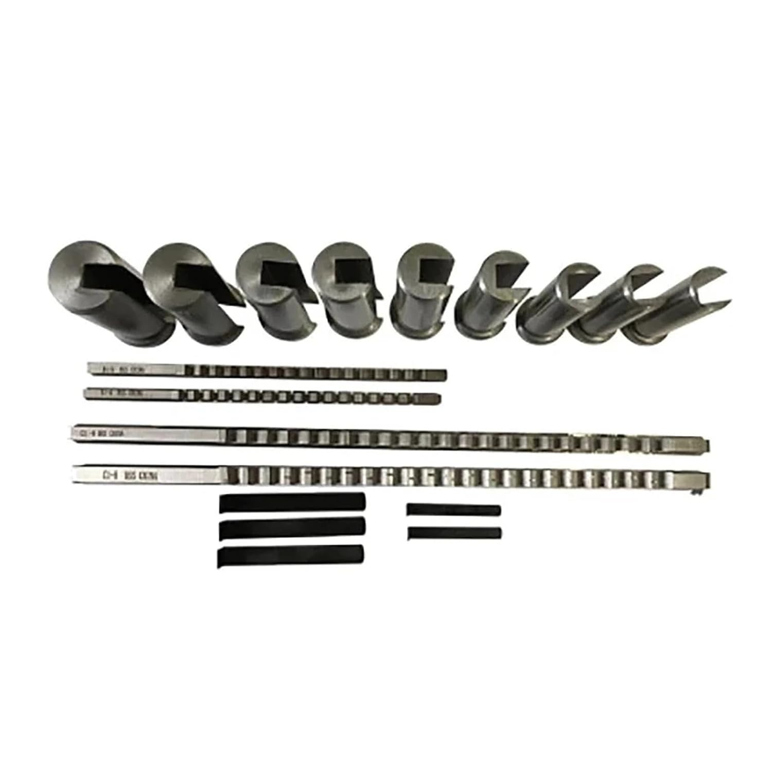 Keyway Broach, 18pcs HSS Metric Set 4mm 5mm 6mm 8mm 12-28 Cutting Broaching Bushings Keyway Tool CNC Kit Heat Resistance