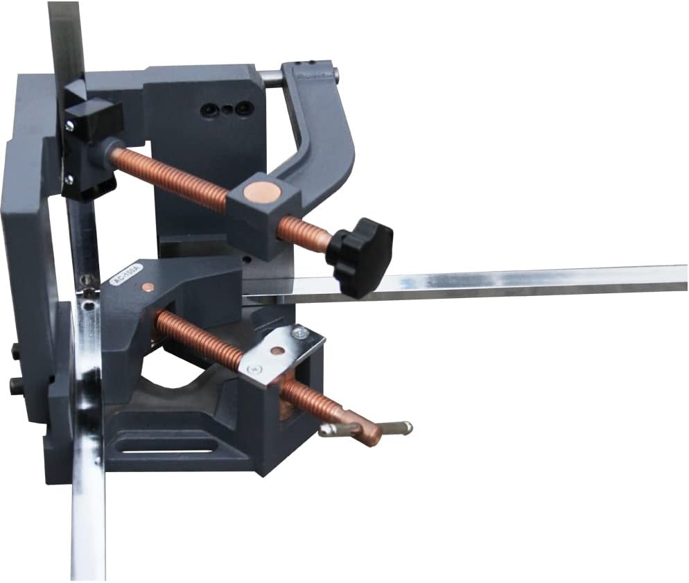 KAKA INDUSTRIAL 3 Axis Angle Clamp Heavy Duty Cast Iron Welding Clamp Vice, 3.9-Inch Jaw Opening, 90-Degree Multi-Position Clamp for Metalworking, Woodworking, and Fabrication, AC-100H
