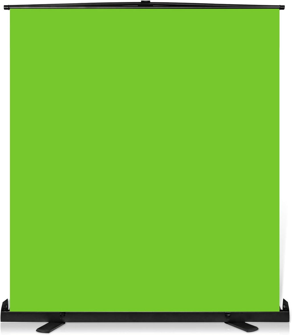 Yesker Upgrade Green Screen 73.2x77.5 inch Wider 180cmx 196cm Background Collapsible Chromakey Photo Backdrop Portable Pull Up with Aluminium Base Wrinkle-Resistant Fabric for Video Studio Live Game