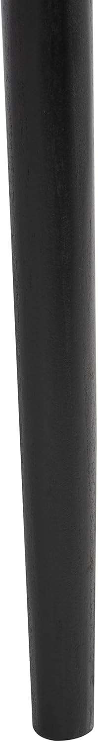 SAFAVIEH Home Collection Munro Black Sungkai Wood/Black Leather Woven Accent Chair (Fully Assembled)