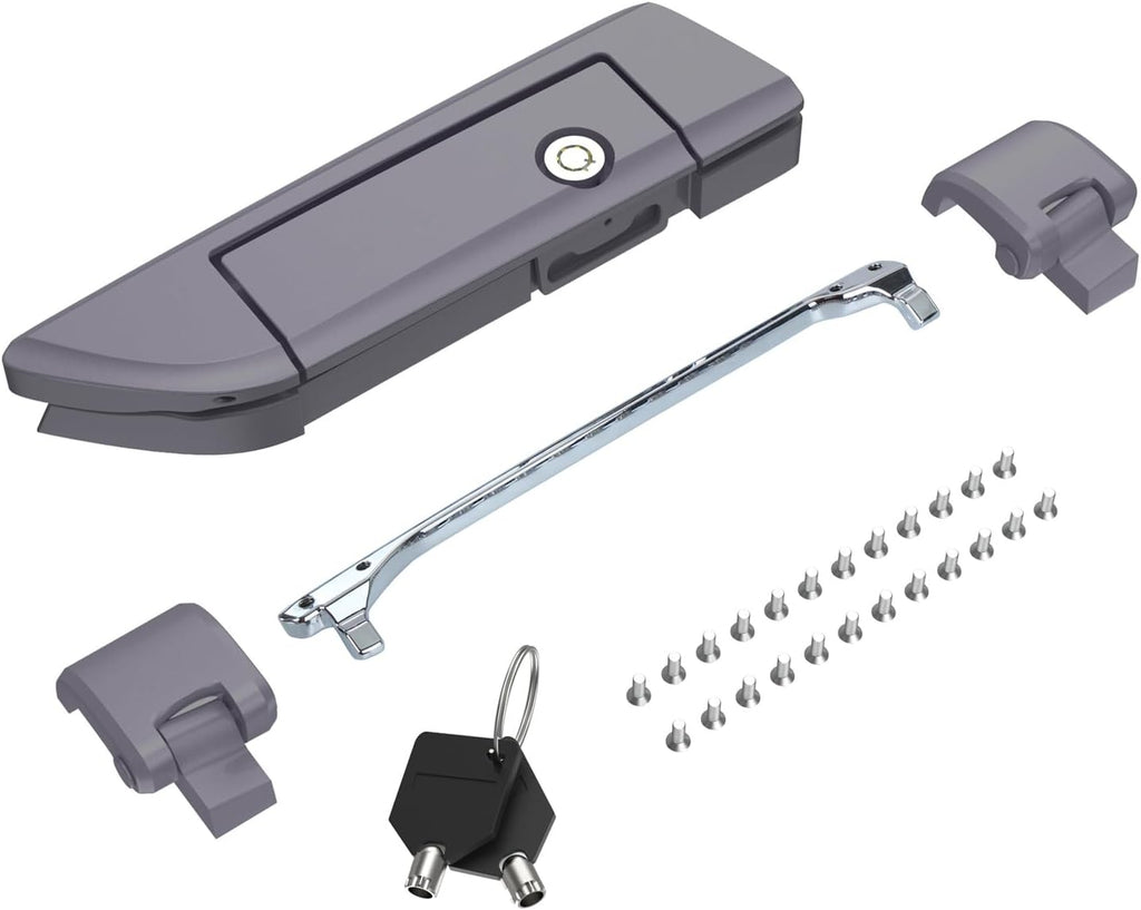 Tour Pack Latches for Harley,Tour Pack Trunk Lid Latch with Keys Fit for Harley Touring/Road King/Road Glide/Street Glide/Electra Glide/Ultra-Classic 2014+ Smoke Gray
